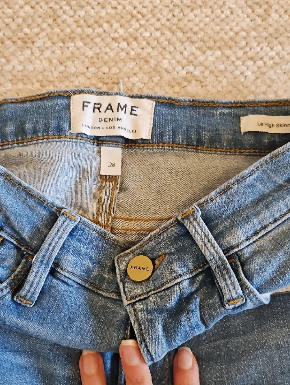 Frame Denim Slim Light Blue Jeans - Picture 2 of 3